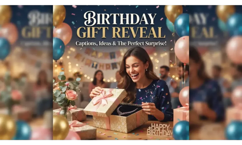 Birthday Gift Reveal Captions