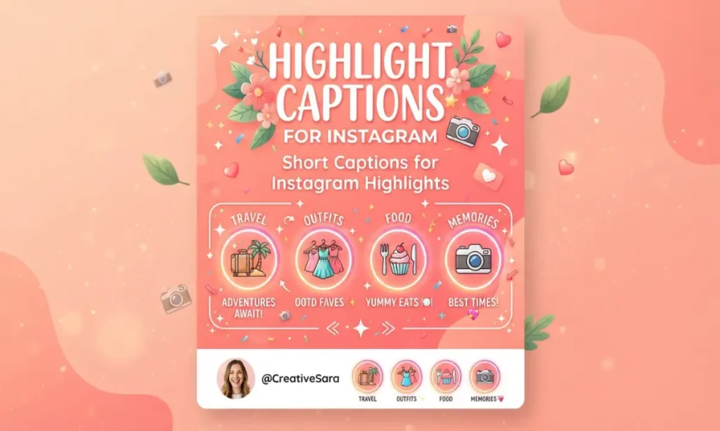 Highlight Captions for Instagram: Short Captions for Instagram Highlights