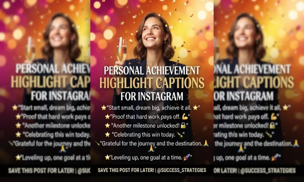 Personal Achievement Highlight Captions for Instagram